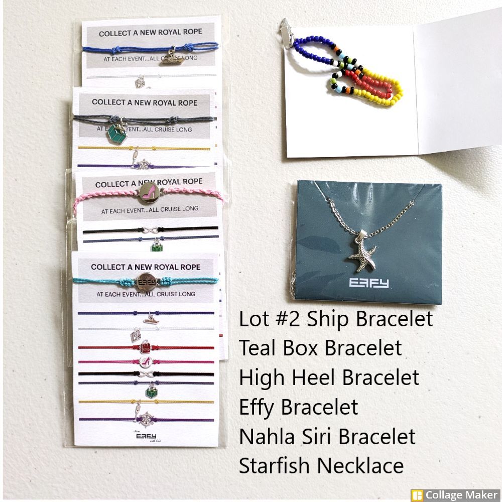EFFY Royal Caribbean 4 Rope Bracelets Nahla Siri Bracelet Starfish Necklace